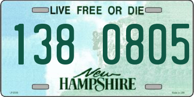 NH license plate 1380805