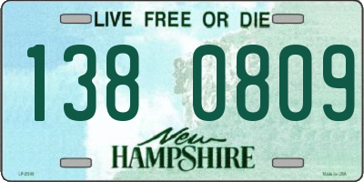 NH license plate 1380809