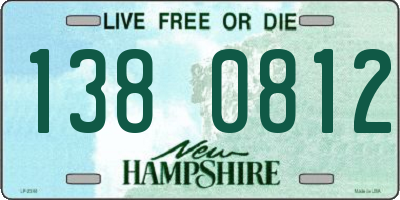 NH license plate 1380812