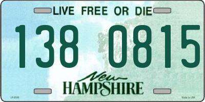 NH license plate 1380815