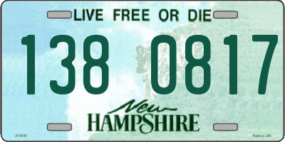 NH license plate 1380817