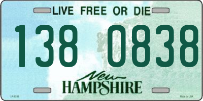 NH license plate 1380838