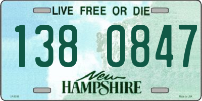 NH license plate 1380847