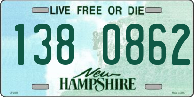 NH license plate 1380862