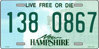 NH license plate 1380867