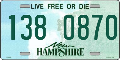 NH license plate 1380870