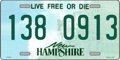NH license plate 1380913