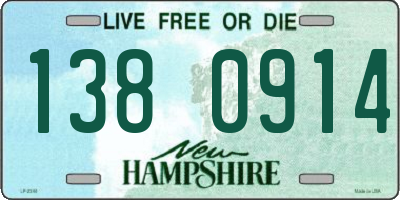 NH license plate 1380914