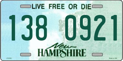 NH license plate 1380921