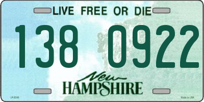 NH license plate 1380922