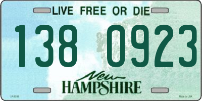 NH license plate 1380923