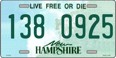 NH license plate 1380925