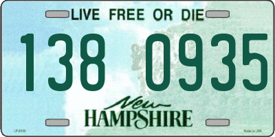 NH license plate 1380935