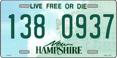 NH license plate 1380937