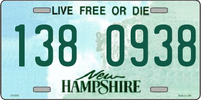 NH license plate 1380938