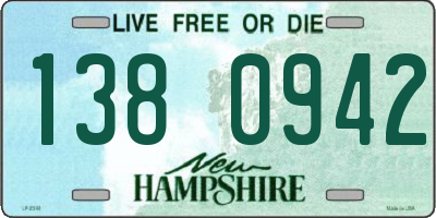 NH license plate 1380942