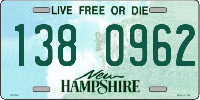 NH license plate 1380962