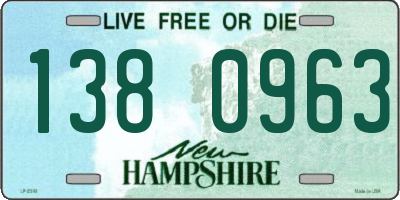 NH license plate 1380963
