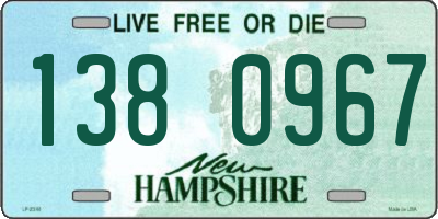 NH license plate 1380967