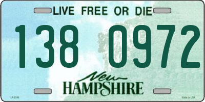 NH license plate 1380972