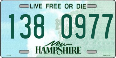 NH license plate 1380977