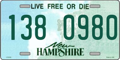 NH license plate 1380980