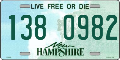 NH license plate 1380982