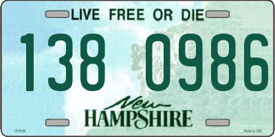 NH license plate 1380986