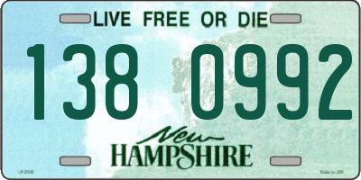 NH license plate 1380992