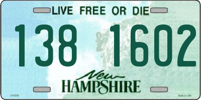 NH license plate 1381602