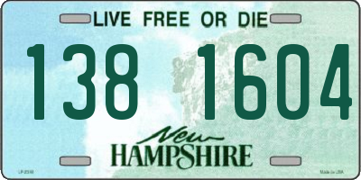 NH license plate 1381604