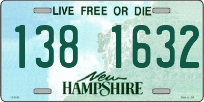 NH license plate 1381632