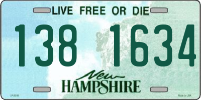 NH license plate 1381634