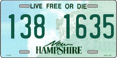NH license plate 1381635