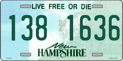 NH license plate 1381636