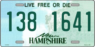 NH license plate 1381641