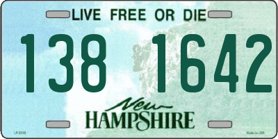 NH license plate 1381642
