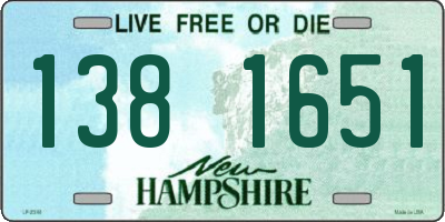 NH license plate 1381651