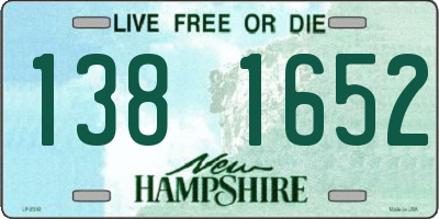 NH license plate 1381652