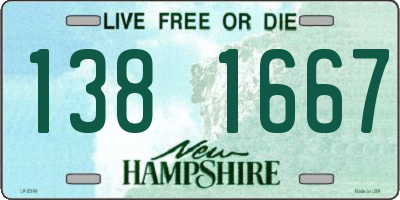 NH license plate 1381667