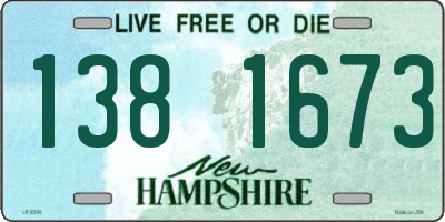 NH license plate 1381673