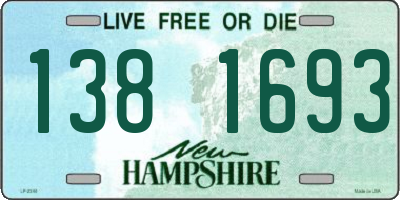 NH license plate 1381693