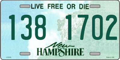 NH license plate 1381702