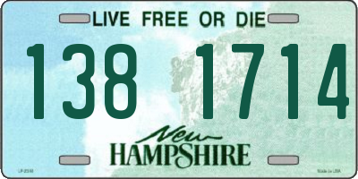 NH license plate 1381714