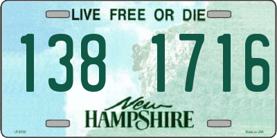 NH license plate 1381716