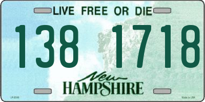 NH license plate 1381718