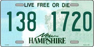 NH license plate 1381720