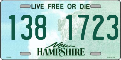 NH license plate 1381723