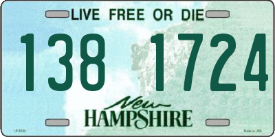 NH license plate 1381724