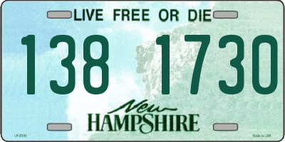 NH license plate 1381730